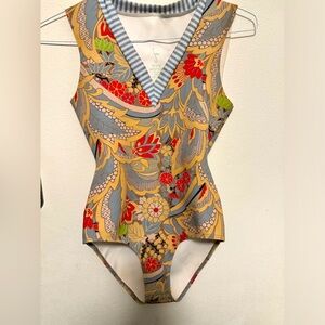 Seea Swim Women Sz S One Piece Swimsuit Multicolor Floral C-Skin Rhea